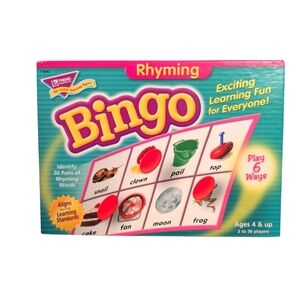 Trend Enterprises Rhyming Bingo Game Red and Green Age 4+